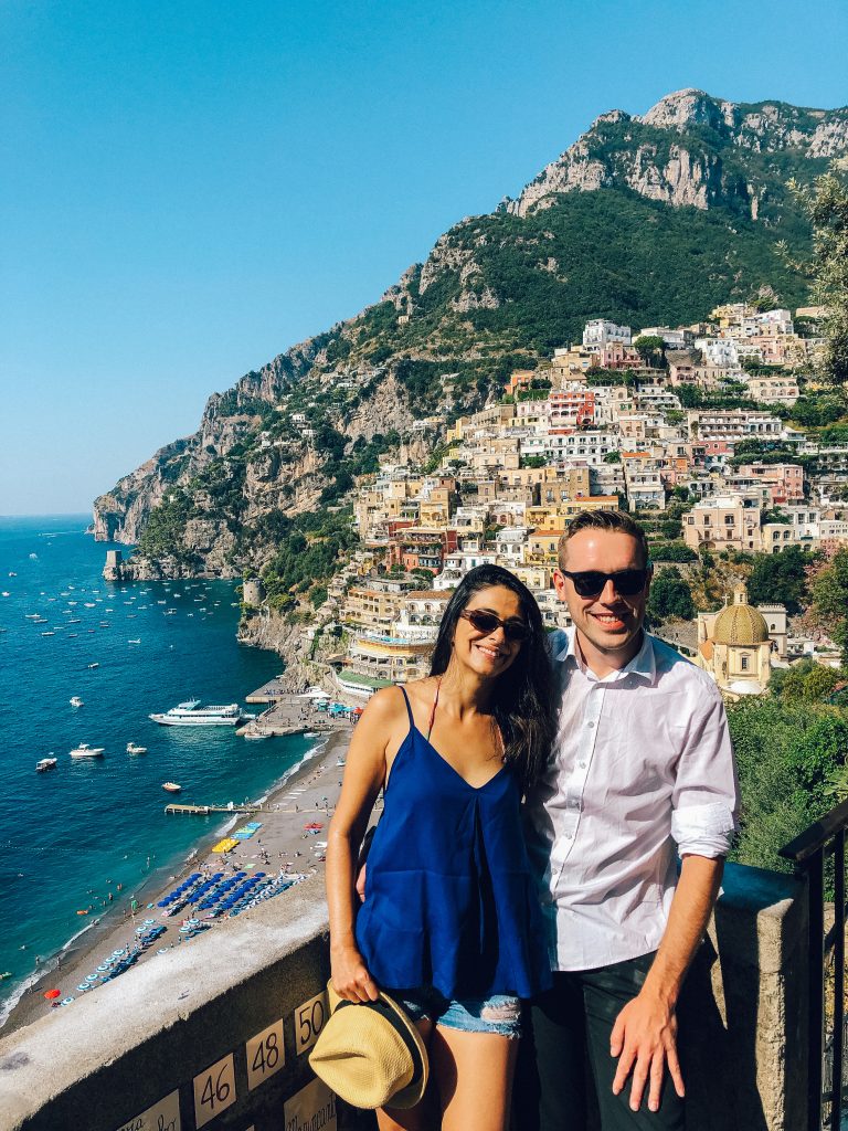 Arriving in Positano