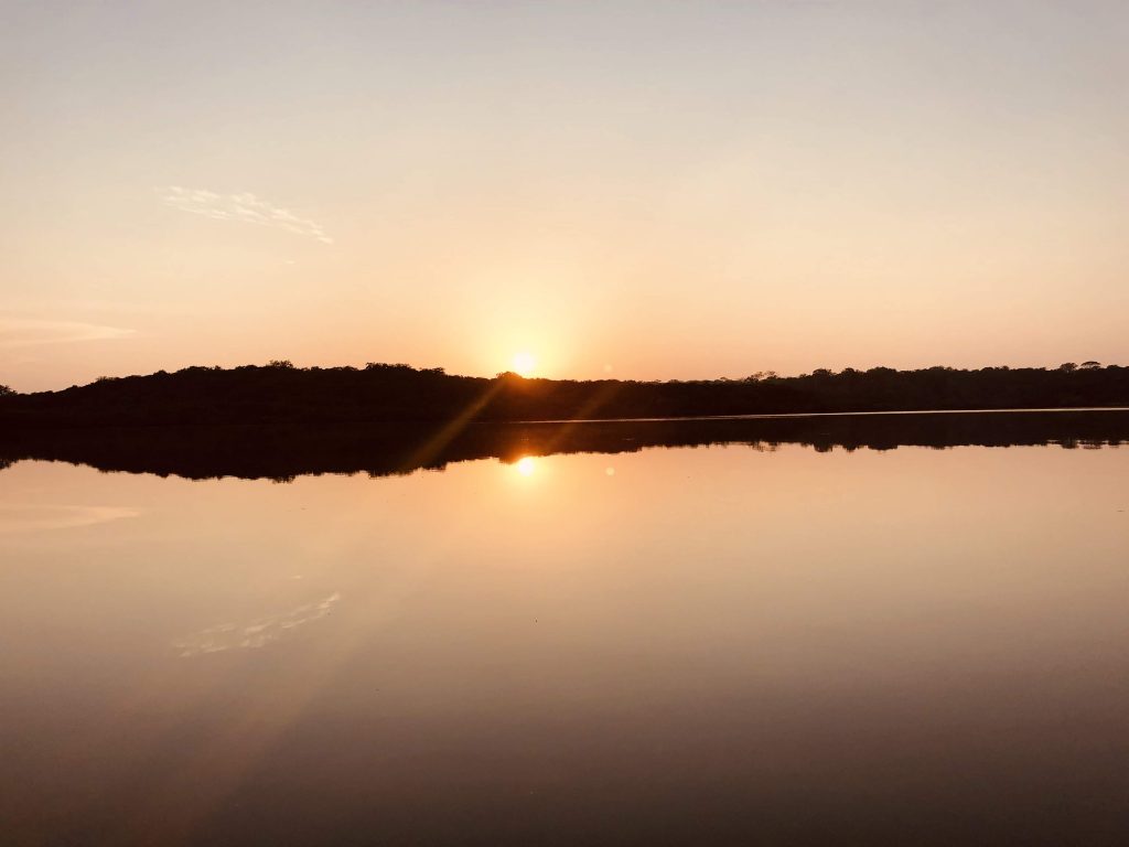 sunset over the river negro