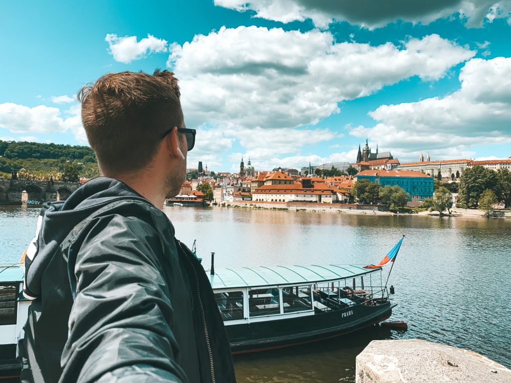 The best view of the Prague Castle from Alšovo nábřeží.